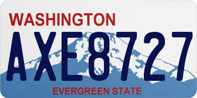 WA license plate AXE8727