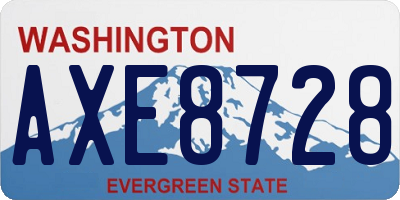 WA license plate AXE8728