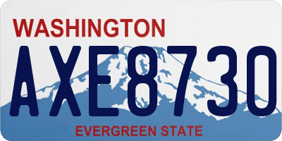 WA license plate AXE8730