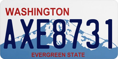 WA license plate AXE8731