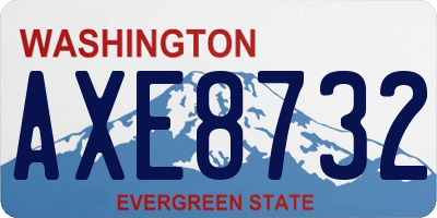 WA license plate AXE8732