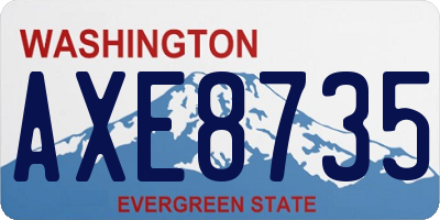 WA license plate AXE8735