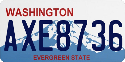 WA license plate AXE8736