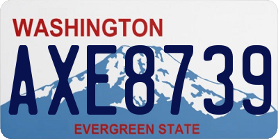 WA license plate AXE8739