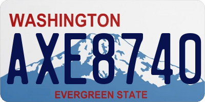 WA license plate AXE8740