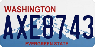 WA license plate AXE8743