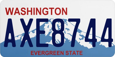 WA license plate AXE8744