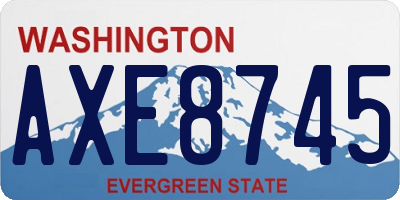 WA license plate AXE8745