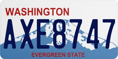 WA license plate AXE8747