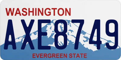 WA license plate AXE8749