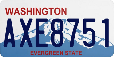 WA license plate AXE8751