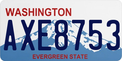 WA license plate AXE8753