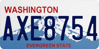 WA license plate AXE8754