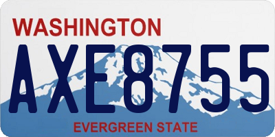 WA license plate AXE8755