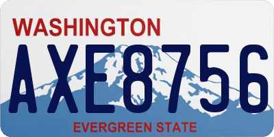 WA license plate AXE8756