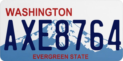 WA license plate AXE8764