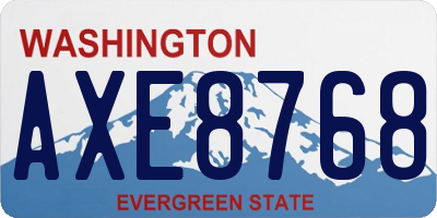 WA license plate AXE8768