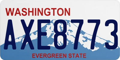 WA license plate AXE8773