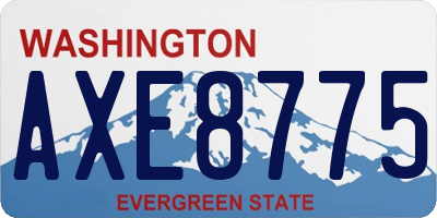 WA license plate AXE8775