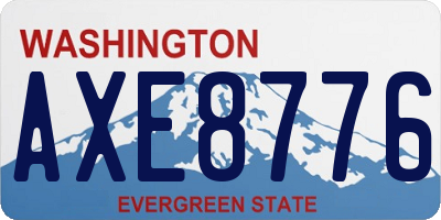 WA license plate AXE8776