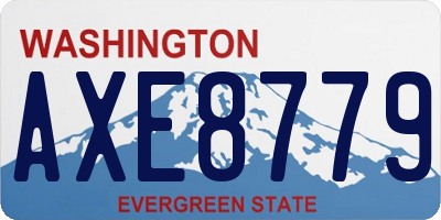 WA license plate AXE8779