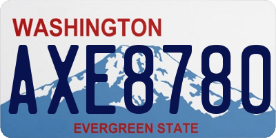 WA license plate AXE8780