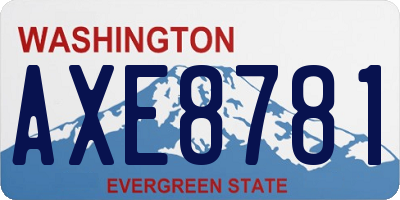 WA license plate AXE8781