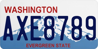 WA license plate AXE8789