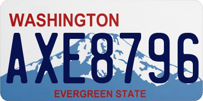 WA license plate AXE8796