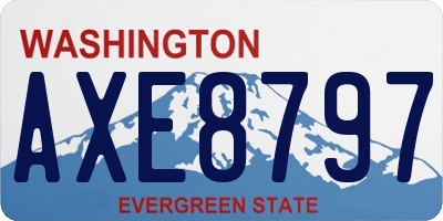WA license plate AXE8797