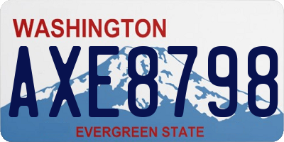 WA license plate AXE8798