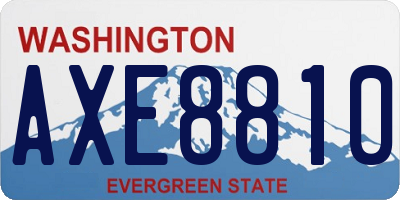 WA license plate AXE8810