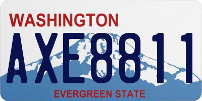 WA license plate AXE8811