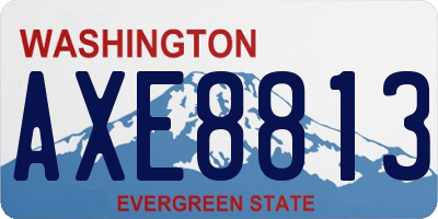 WA license plate AXE8813