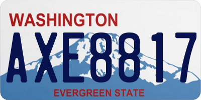 WA license plate AXE8817