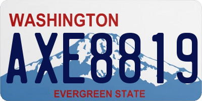 WA license plate AXE8819