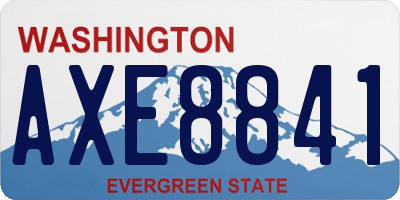 WA license plate AXE8841