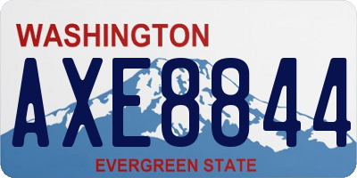 WA license plate AXE8844
