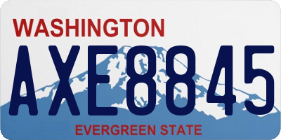 WA license plate AXE8845