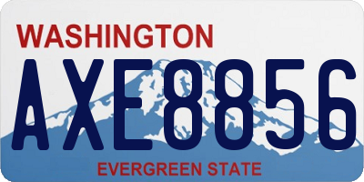 WA license plate AXE8856