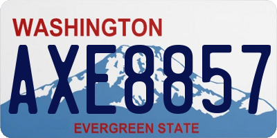 WA license plate AXE8857