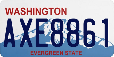 WA license plate AXE8861