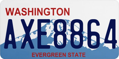 WA license plate AXE8864
