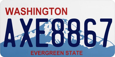 WA license plate AXE8867