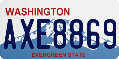 WA license plate AXE8869