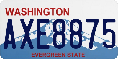 WA license plate AXE8875