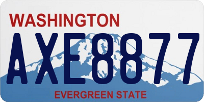 WA license plate AXE8877