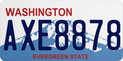WA license plate AXE8878