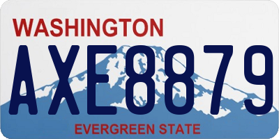 WA license plate AXE8879