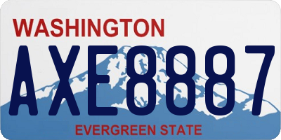 WA license plate AXE8887